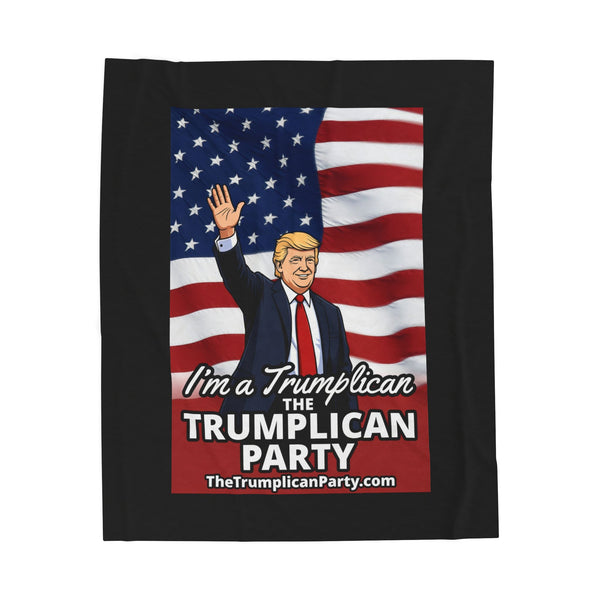 The Trumplican Party™ Velveteen Throw Blanket | D-41
