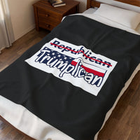 The Trumplican Party™ Velveteen Throw Blanket | D-37 - Image 3