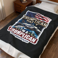 The Trumplican Party™ Velveteen Throw Blanket | D-77 - Image 3