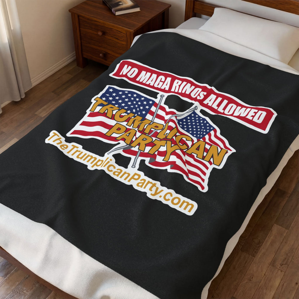 The Trumplican Party™ Velveteen Throw Blanket | D-57 - Image 3