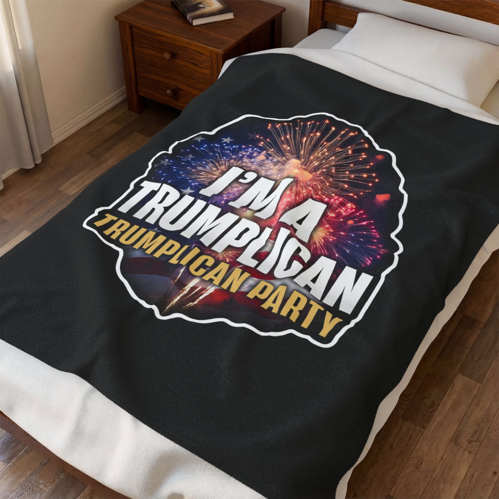 The Trumplican Party™ Velveteen Throw Blanket | D-54 - Image 3