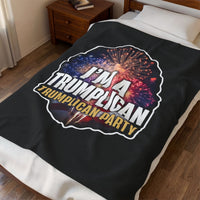 The Trumplican Party™ Velveteen Throw Blanket | D-54 - Image 3