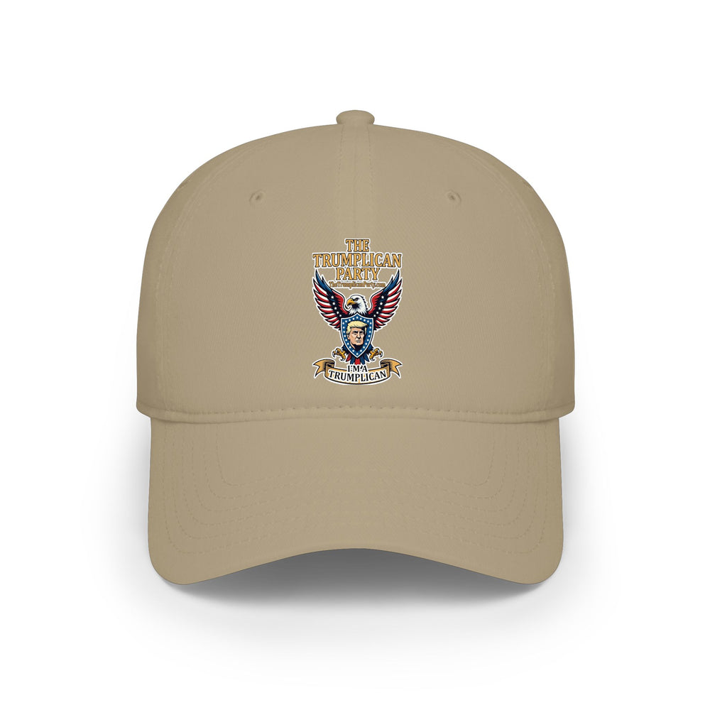 Embroidered Eagle Crest Low Profile Baseball Cap - Image 3