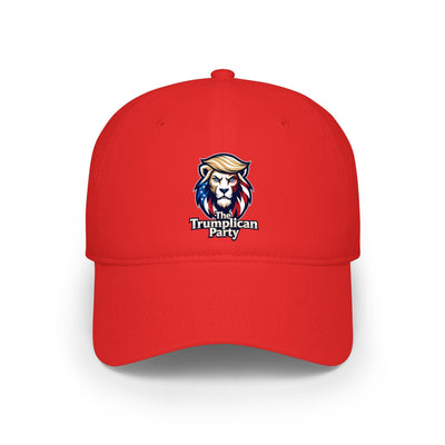 Low Profile Baseball Cap — 'Truipplican Party' Lion Logo Red Hat