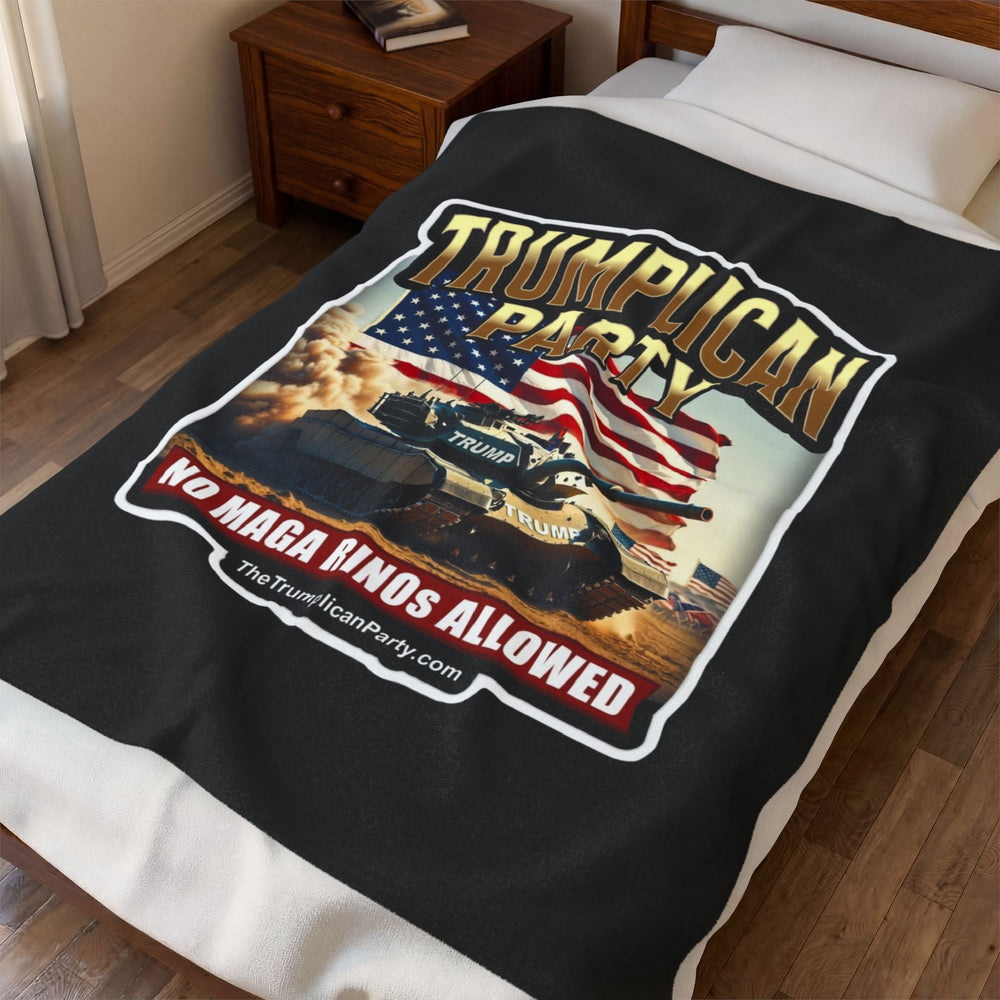 The Trumplican Party™ Velveteen Throw Blanket | D-65 - Image 3