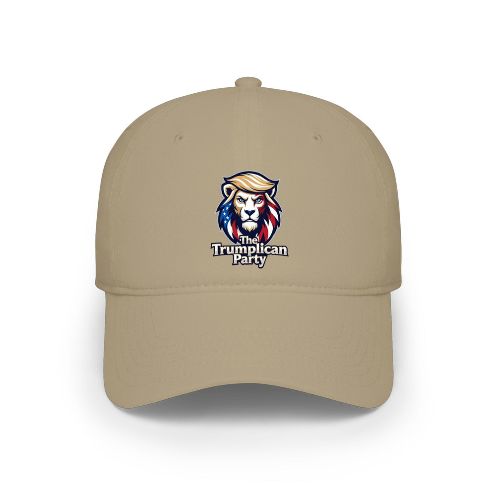 Low Profile Baseball Cap — 'Truipplican Party' Lion Logo Red Hat - Image 3