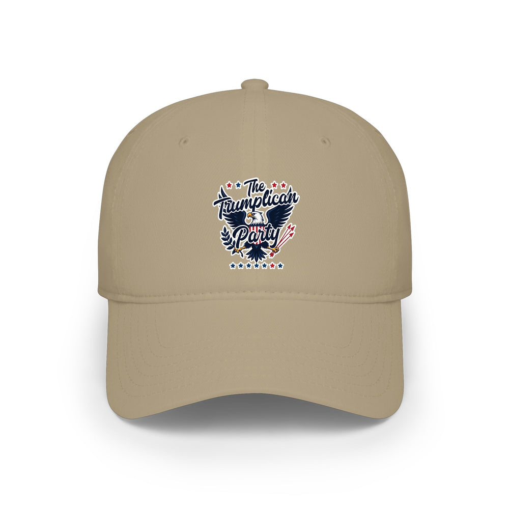 Low Profile Baseball Cap — 'The Trumplicans' Retro Patriotic Logo Hat - Image 3