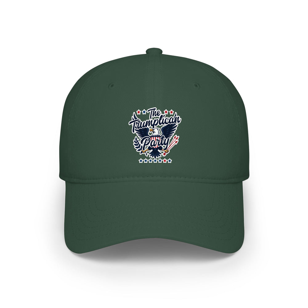Low Profile Baseball Cap — 'The Trumplicans' Retro Patriotic Logo Hat - Image 4