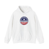 TrumpliCan Party Logo Hoodie – Patriotic Red, White & Blue Political Sweatshirt - Image 1