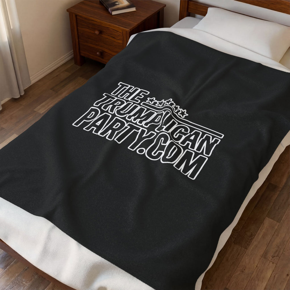 The Trumplican Party™ Velveteen Throw Blanket | D-17 - Image 3
