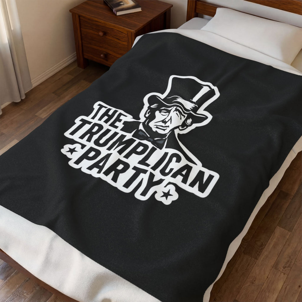 The Trumplican Party™ Velveteen Throw Blanket | D-7 - Image 3