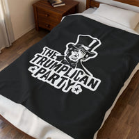 The Trumplican Party™ Velveteen Throw Blanket | D-7 - Image 3