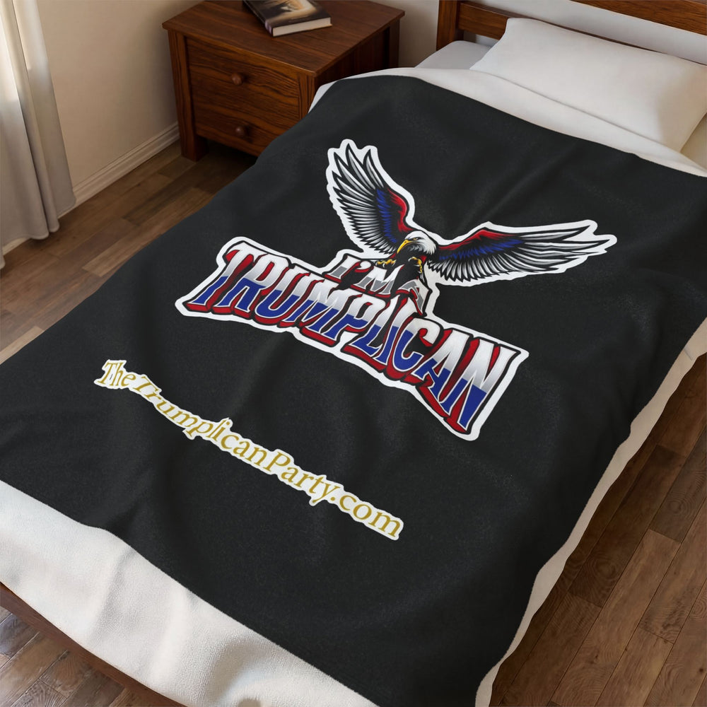 The Trumplican Party™ Velveteen Throw Blanket | D-58 - Image 3