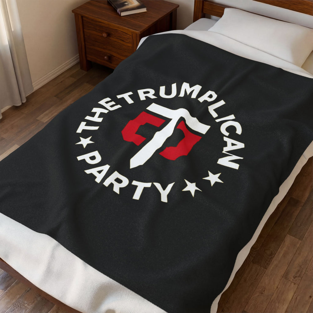 The Trumplican Party™ Velveteen Throw Blanket | D-3 - Image 3