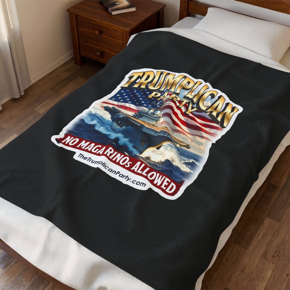 The Trumplican Party™ Velveteen Throw Blanket | D-76 - Image 3
