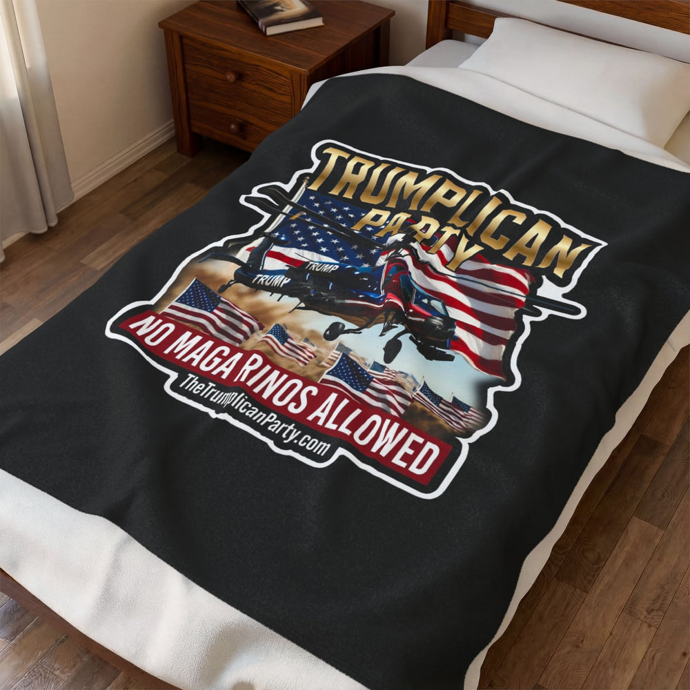 The Trumplican Party™ Velveteen Throw Blanket | D-69 - Image 3