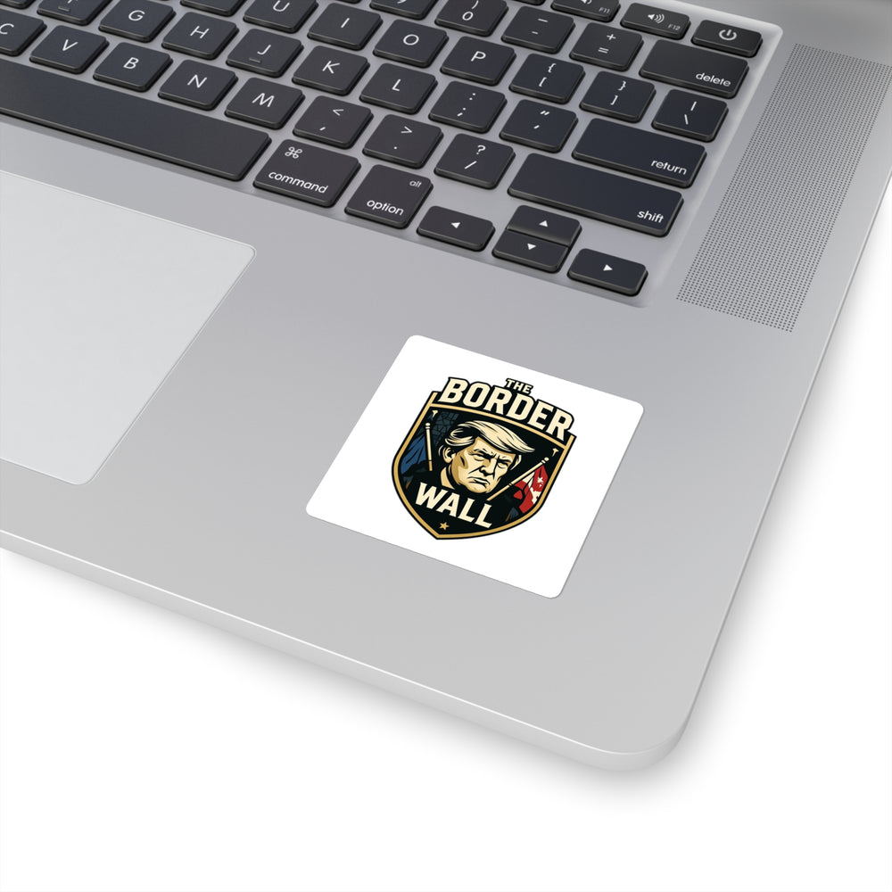 Political Sticker — "The Border Wall" Square Decal - Image 2