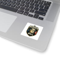 Political Sticker — "The Border Wall" Square Decal - Image 2