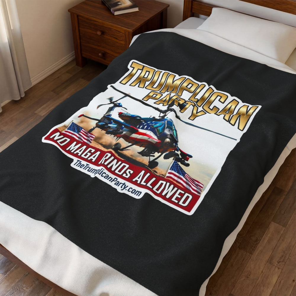 The Trumplican Party™ Velveteen Throw Blanket | D-78 - Image 3