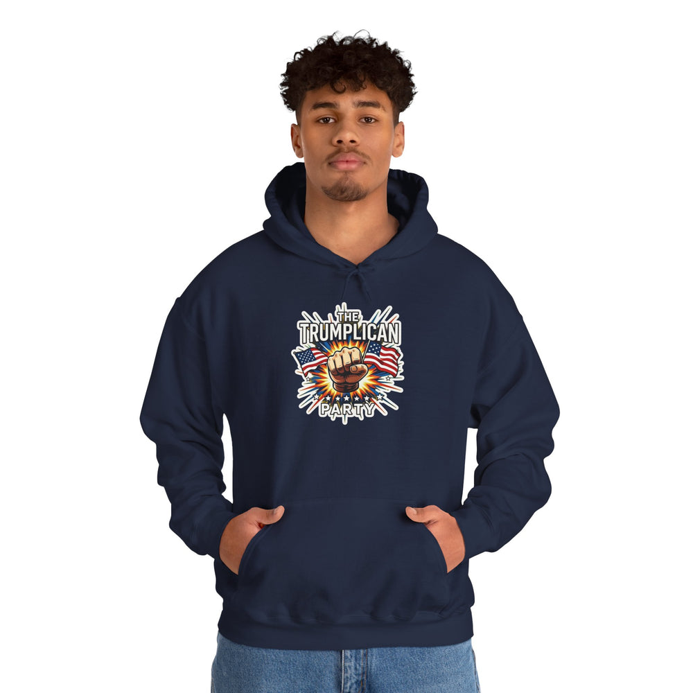 Hoodie — "The Trumplican Party" Patriotic Fist Graphic Hoodie - Image 31