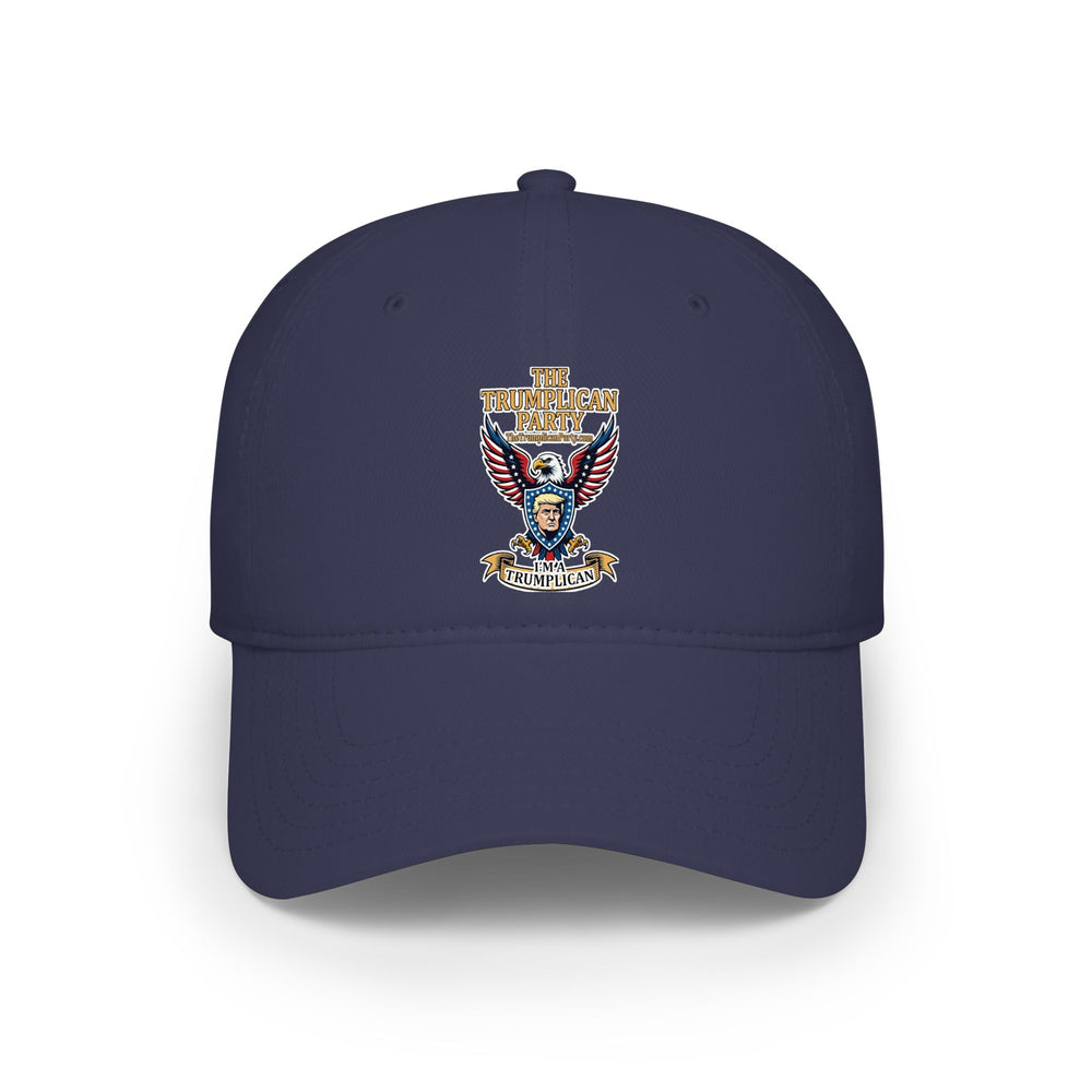 Embroidered Eagle Crest Low Profile Baseball Cap - Image 6