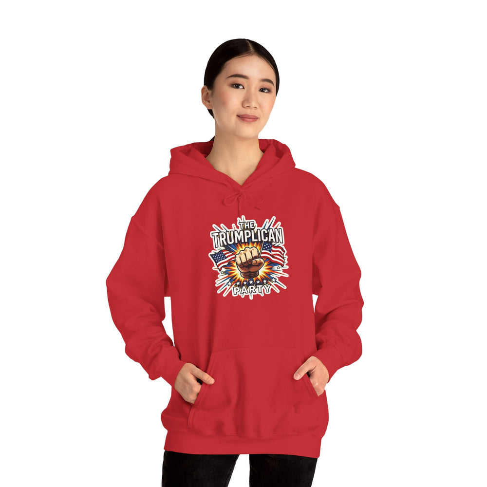 Hoodie — "The Trumplican Party" Patriotic Fist Graphic Hoodie - Image 39