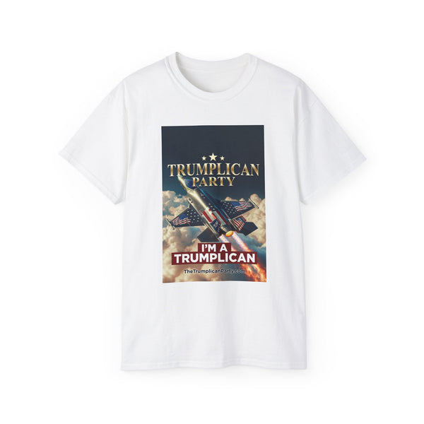 Trumpllican Party Tee - "Trumpllican Party" Fighter Jet Patriotic Political T-Shirt