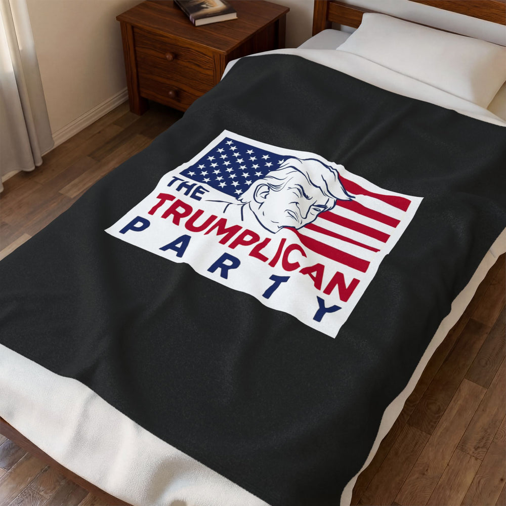 The Trumplican Party™ Velveteen Throw Blanket | D-21 - Image 3