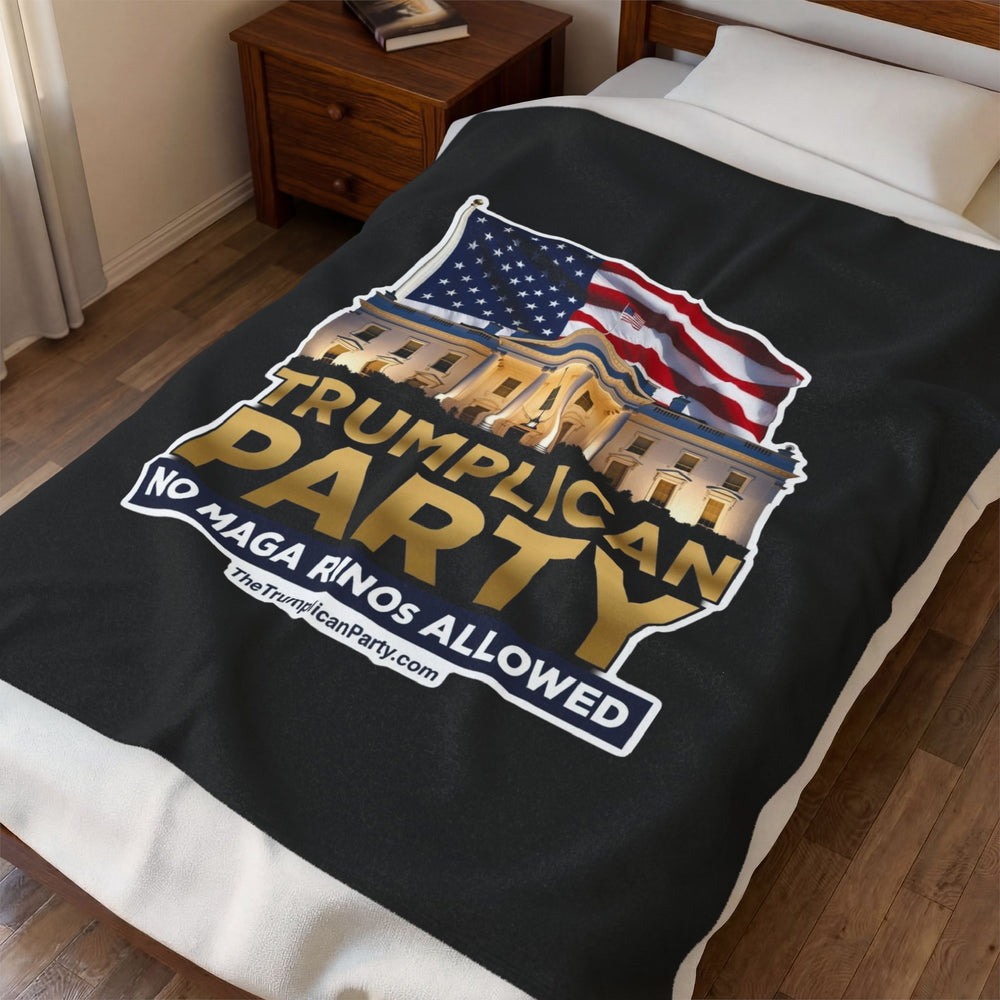 The Trumplican Party™ Velveteen Throw Blanket | D-62 - Image 3