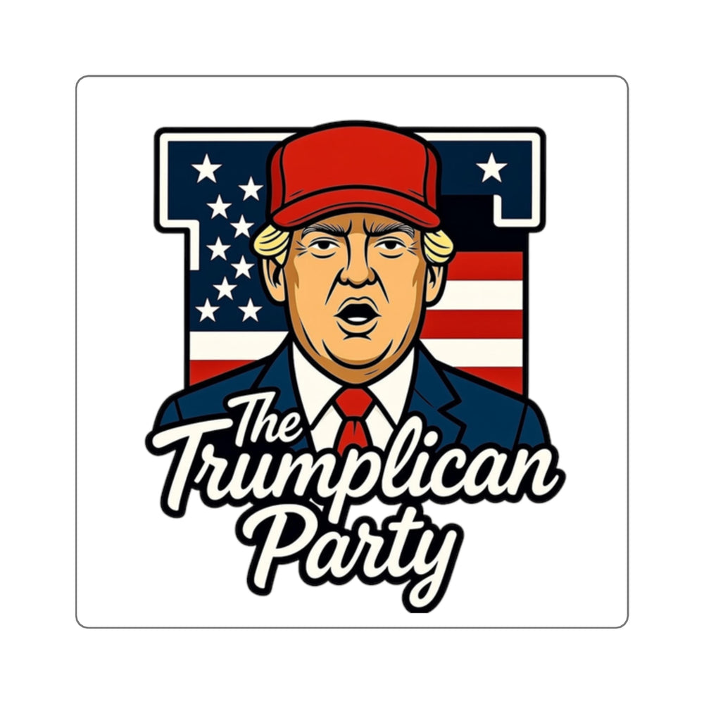 The Trumplican Party™ Square Bumper Sticker | D-10 - Image 1