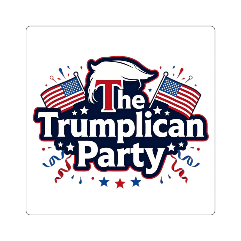 The Trumplican Party™ Square Bumper Sticker | D-1 - Image 1