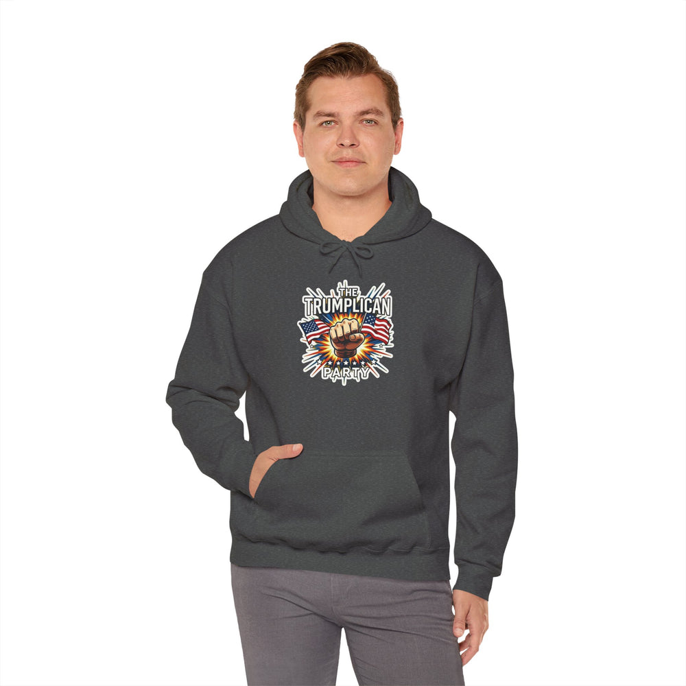 Hoodie — "The Trumplican Party" Patriotic Fist Graphic Hoodie - Image 22