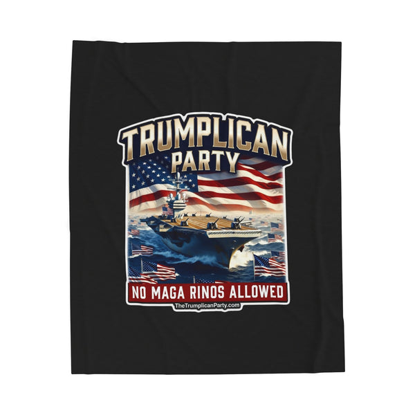 The Trumplican Party™ Velveteen Throw Blanket | D-75