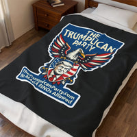 The Trumplican Party™ Velveteen Throw Blanket | D-55 - Image 3