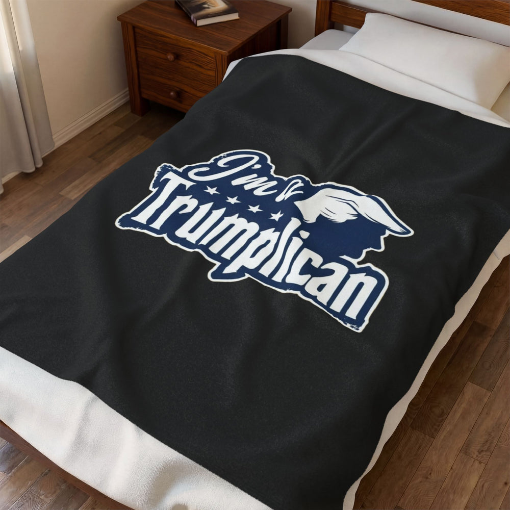 The Trumplican Party™ Velveteen Throw Blanket | D-27 - Image 3